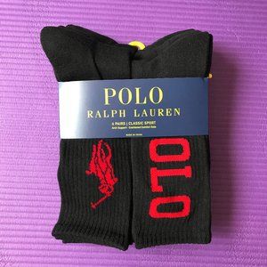 Polo Ralph Lauren 6 Pairs Men's Cushion Crew Socks
